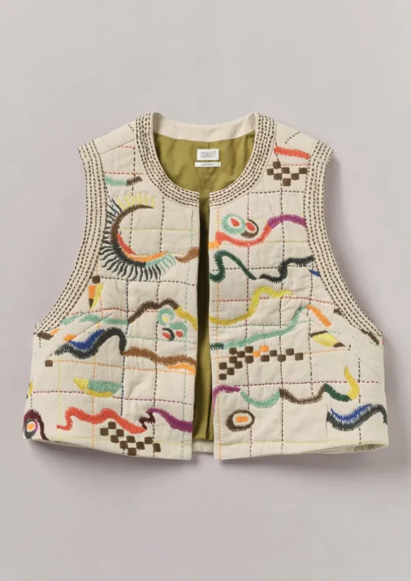 Women TOAST Coats & Jackets-Abstract Hand Embroidered Gilet