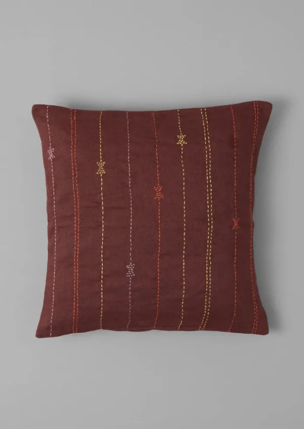 TOAST Textiles | Cushions & Covers-Basri Hand Embroidered Cushion Cover