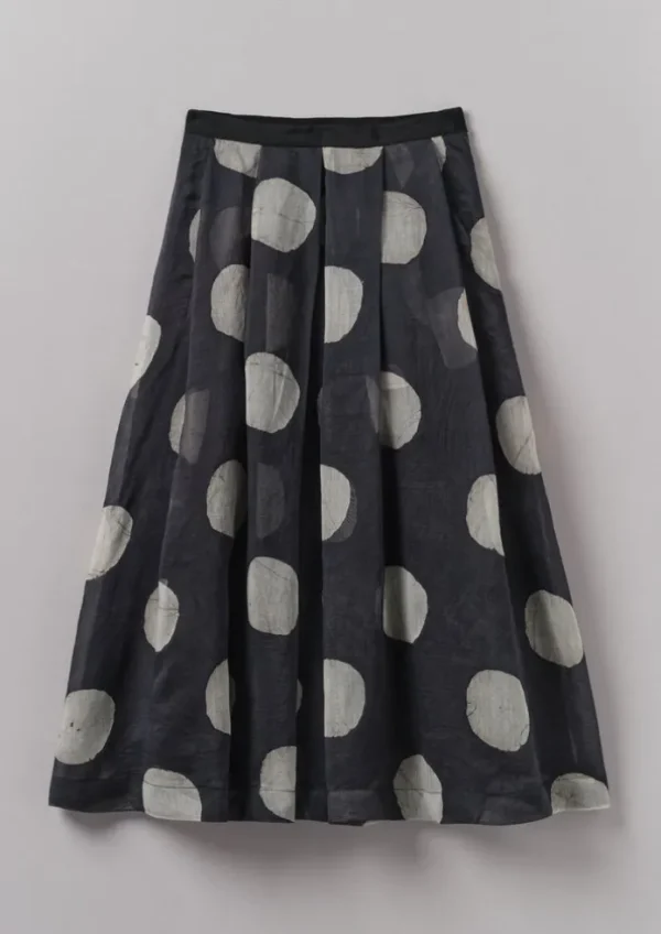 Women TOAST Skirts-Batik Dot Pleated Skirt