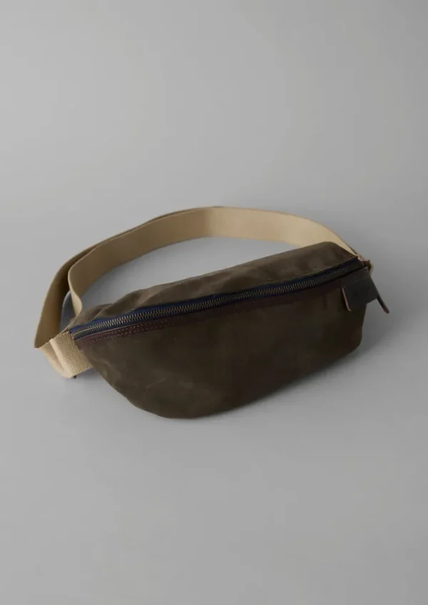 Women TOAST Bags & Belts-Bleu De Chauffe Suede Cross Body Bag