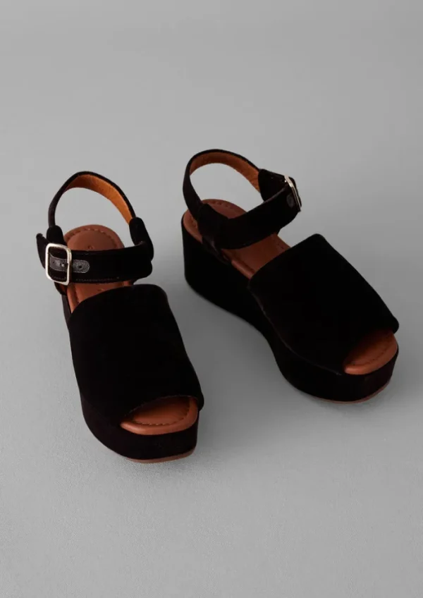 Women TOAST Sandals-Chie Mihara Velvet Platform Shoes