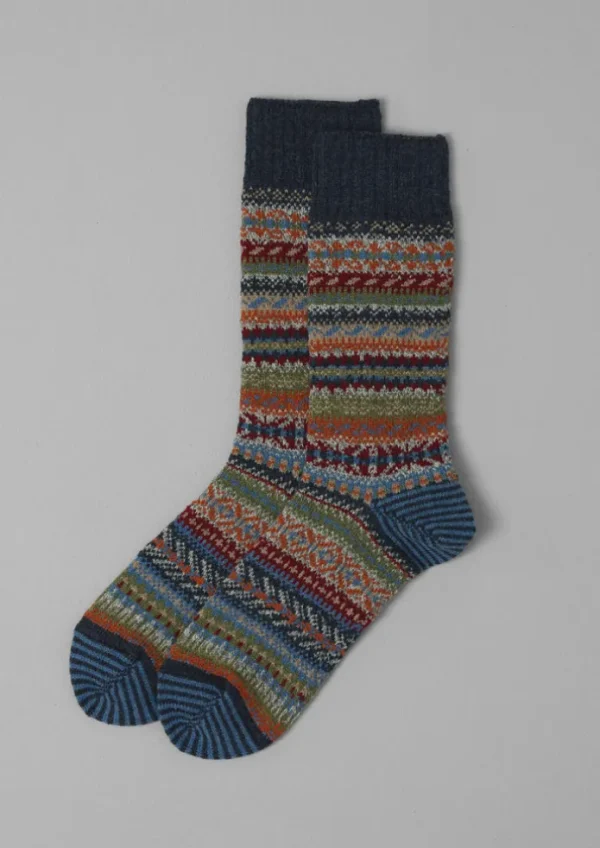 Women TOAST Socks & Tights-Chup Pattern Wool Blend Socks