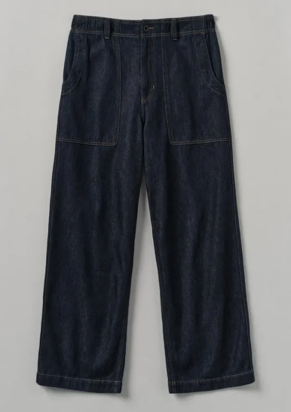 TOAST Denim | Trousers-Cotton Hemp Denim Cargo Trousers