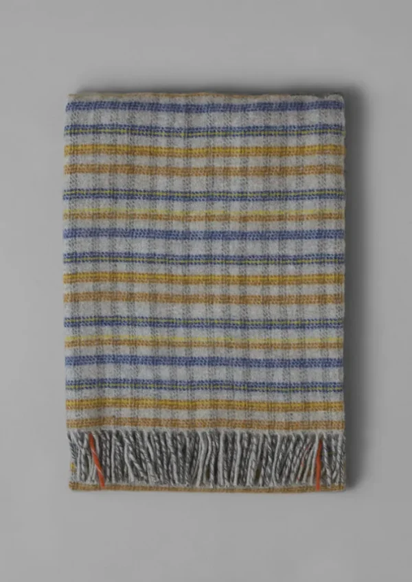 TOAST Textiles | Blankets & Throws-Dashed Check Wool Blanket