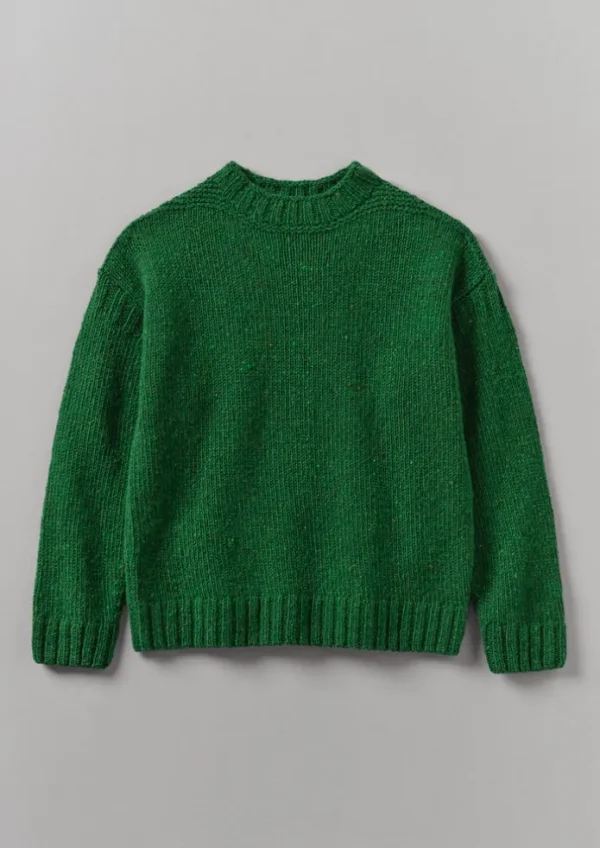 TOAST Knitwear-Donegal Wool High Neck Easy Sweater