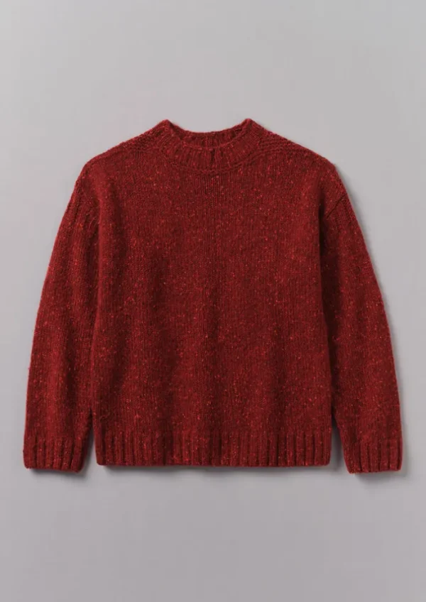 TOAST Knitwear-Donegal Wool High Neck Easy Sweater