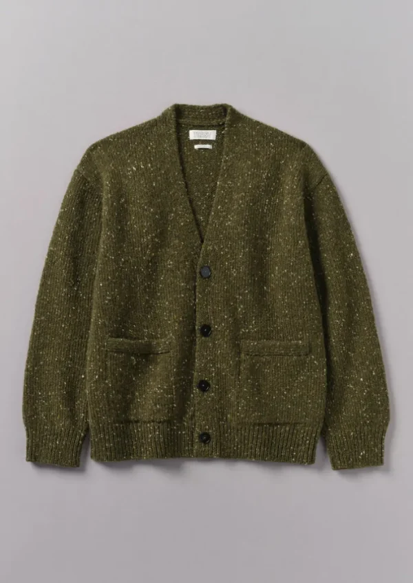 TOAST Knitwear-Donegal Wool V-Neck Cardigan