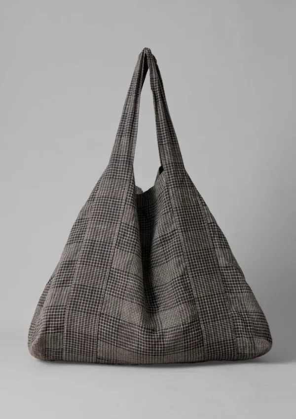 Women TOAST Bags & Belts-Etched Check Linen Bag