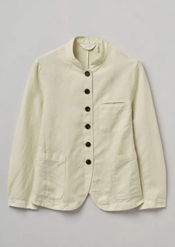 Women TOAST Coats & Jackets-Garment Dyed Cotton Linen Neat Jacket