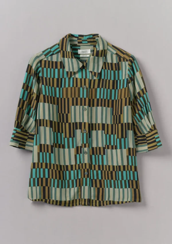 Women TOAST Shirts | Tops & Tees-Gia Irregular Check Print Shirt