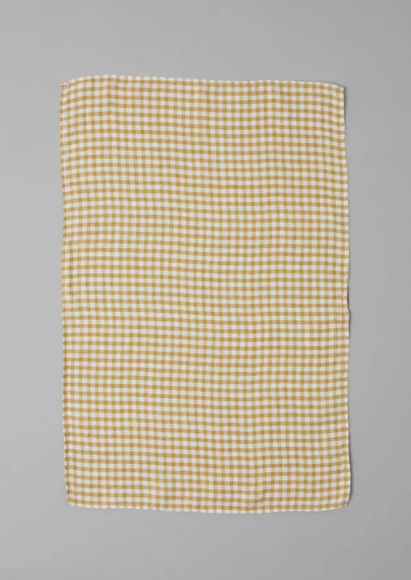 TOAST Aprons & Tea Towels-Gingham Linen Tea Towel