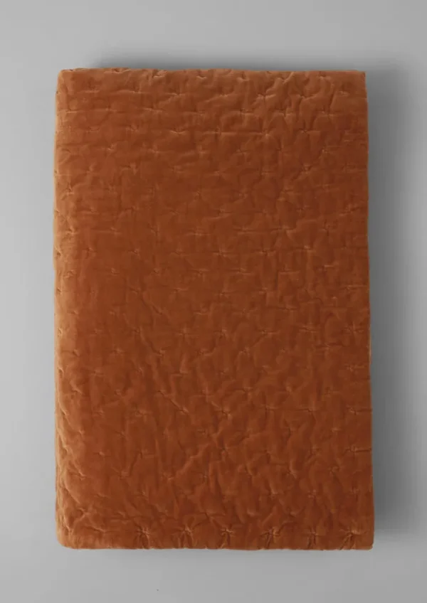 TOAST Textiles | Blankets & Throws-Hand Quilted Velvet Bedspread