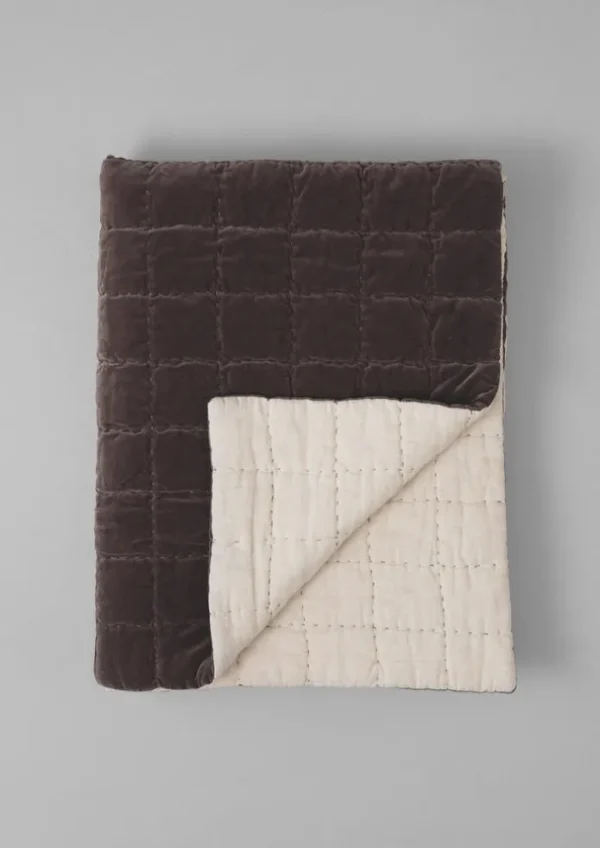 TOAST Textiles | Blankets & Throws-Hand Stitched Velvet Quilt