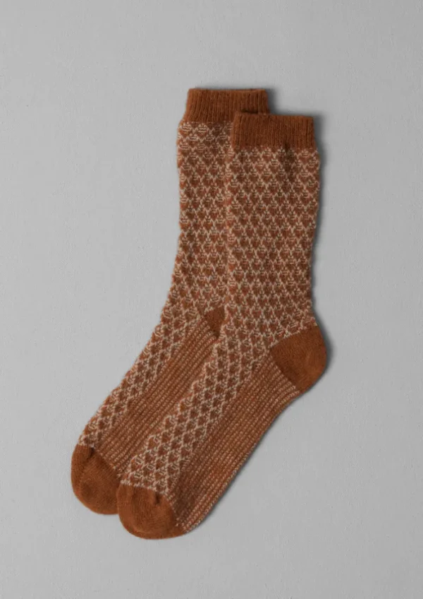 TOAST Socks-Honeycomb Jacquard Wool Socks