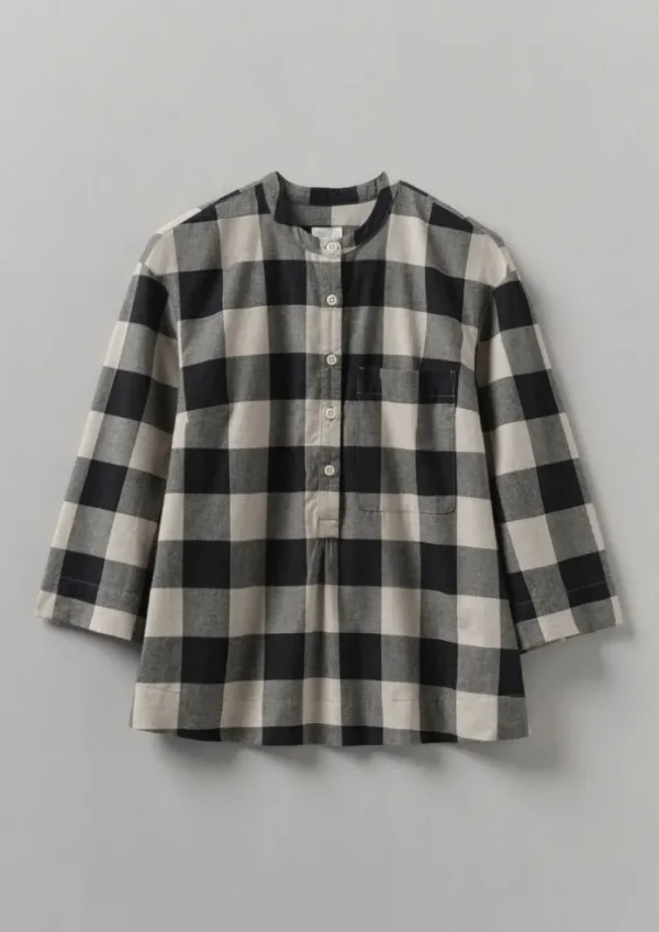 Women TOAST Cashmere | Loungewear-Macro Gingham Cotton Cashmere Shirt