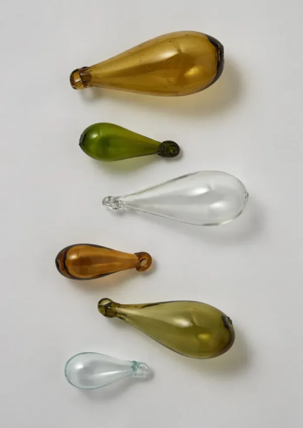 TOAST Glass | Christmas Decorations-Mixed Teardrop Glass Bauble Set