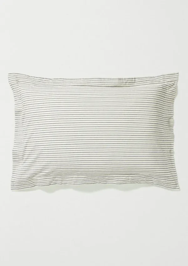 TOAST Textiles | Bed Linen-Organic Cotton Pyjama Stripe Oxford Pillowcase