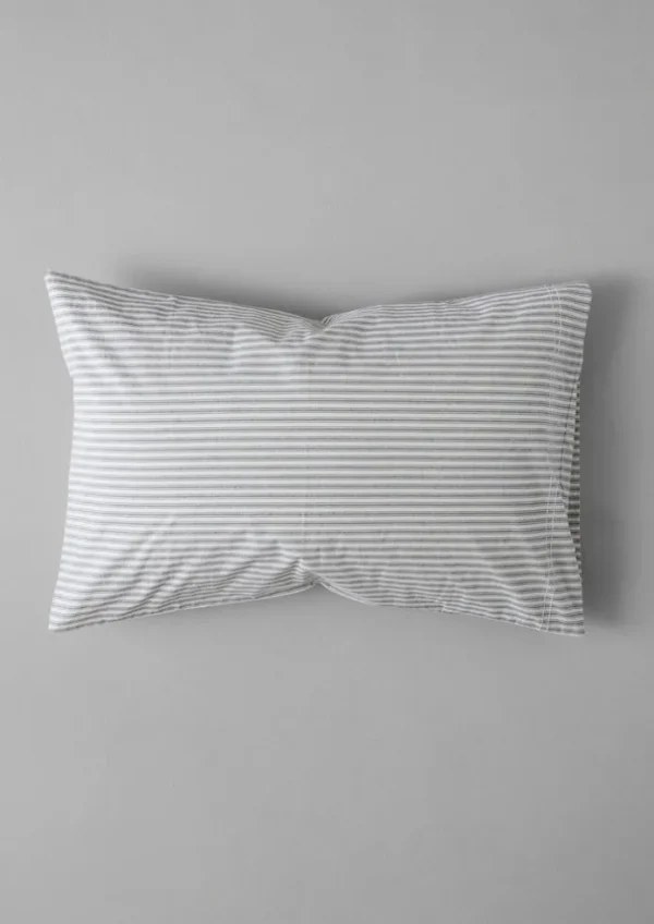 TOAST Textiles | Bed Linen-Organic Cotton Ticking Stripe Housewife Pillowcase