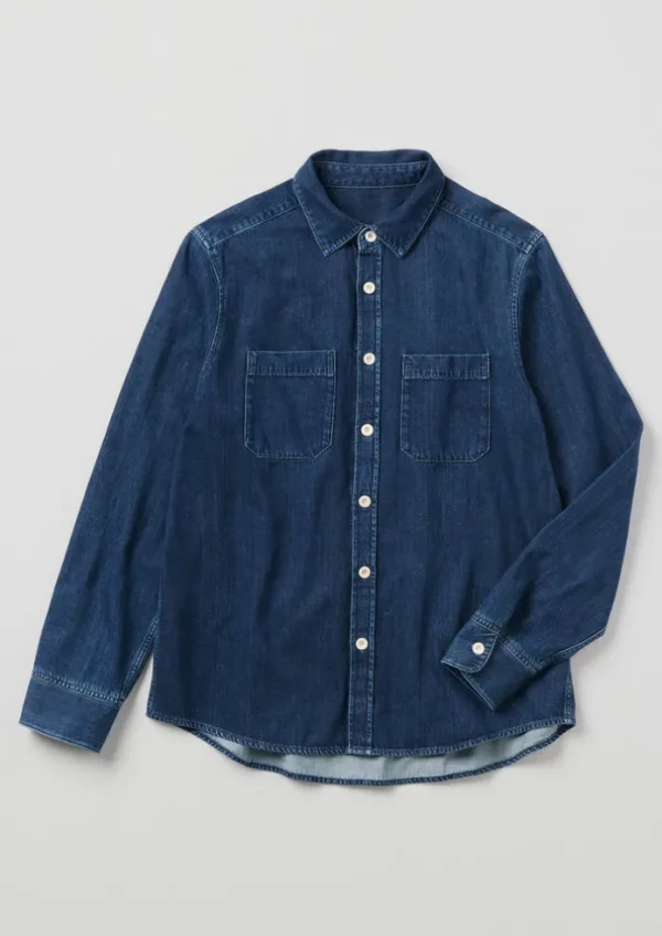 TOAST Denim | Workwear-Patch Pocket Denim Shirt