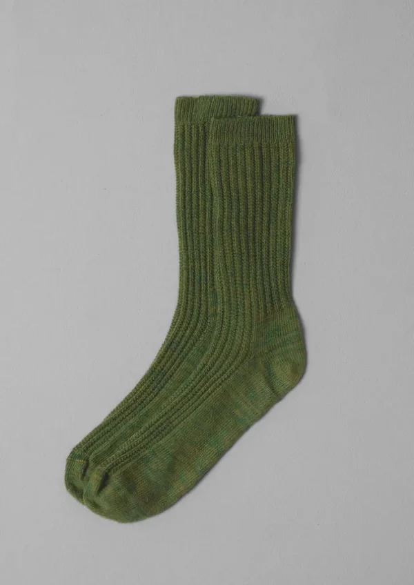 TOAST Socks-Textured Rib Cotton Marl Socks